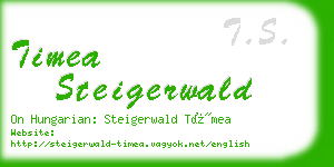 timea steigerwald business card